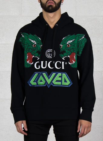 FELPA HOODIE TIGER LOVED, 1082BLACKMULTI, small
