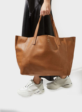 BORSA VIOLET HORIZONTAL TOTE, 33TAN, small
