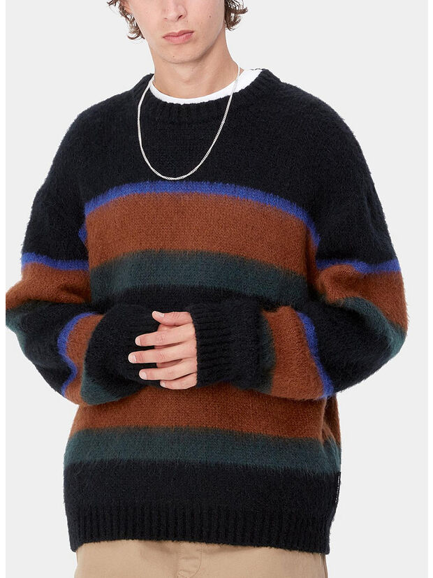 MAGLIONE MERTON, 2C8XX SUNDLING STRIPE/DEEP  H BROWN, large