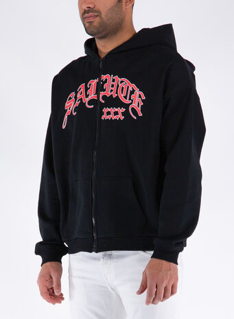 FELPA CON LOGO, BLACK, small