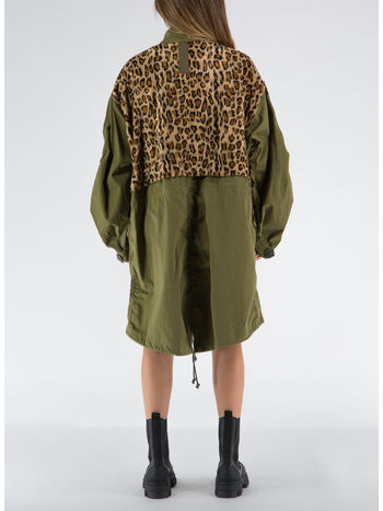 GIACCA CON DETTAGLIO IN PELLICCIA ANIMALIER, , small