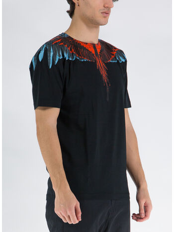 T-SHIRT ICON WINGS, 1025 BLACK RED, small