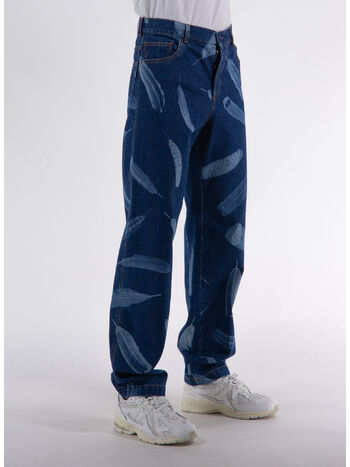 JEANS AOP WIND FEATHERS, 3401 INDIGO, small