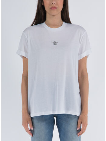 T-SHIRT CRYSTAL MINI STAR EMBROIDERY, 9000 PUREWHITE, small