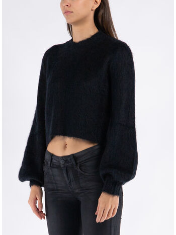 MAGLIONE GIROCOLLO CROPPED, 00N99, small