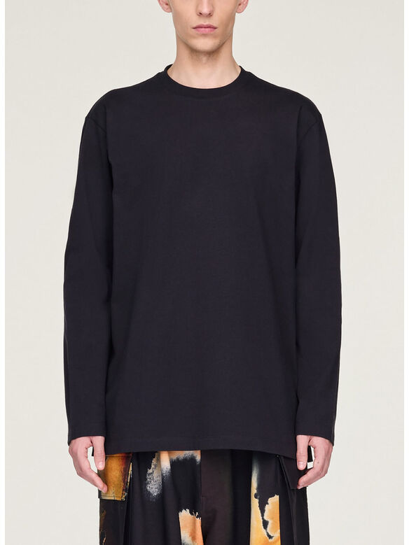 T-SHIRT Y-3 LONGSLEEVE GRAPHIC PRINT, BLACK, medium