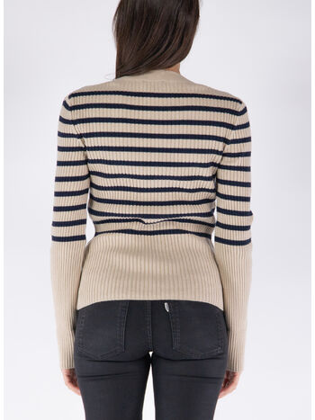 MAGLIONE LOU, TAS ECRU/DARK NAVY, small