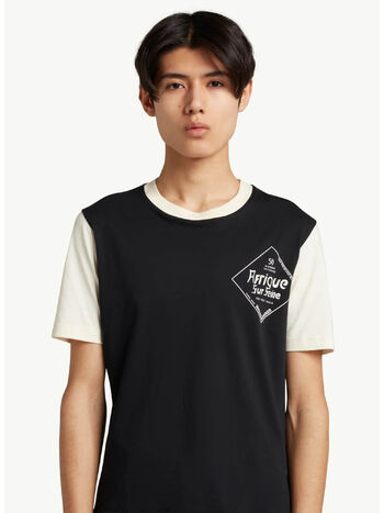 T-SHIRT SEINE, BLACK AND IVORY, small