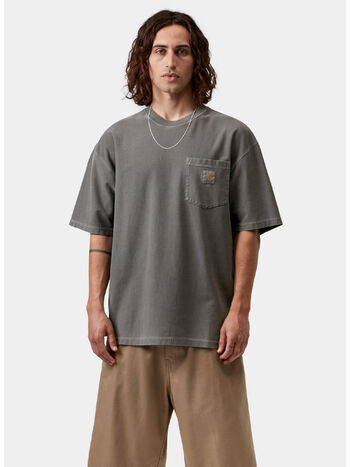 T-SHIRT LOOSE POCKET, 89GD Black, garment dyed, small