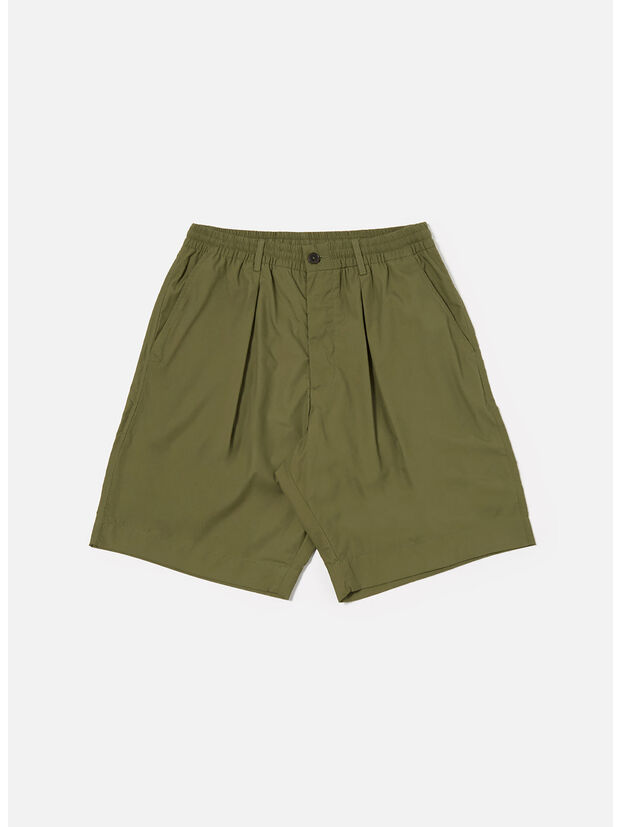 SHORT SPORTIVO PLISSETTATO, OLIVE, large