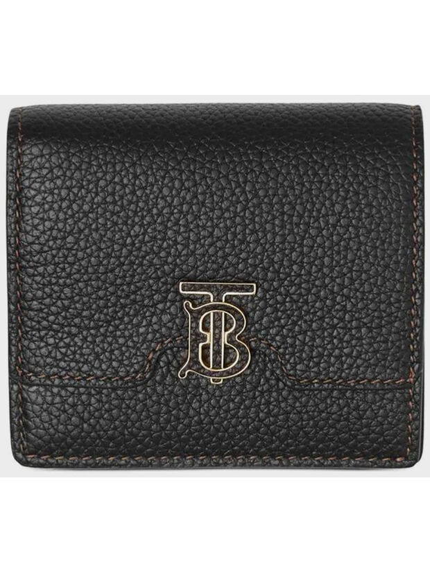 PORTAFOGLIO A LIBRO TB IN PELLE A GRANA, BLACK, large