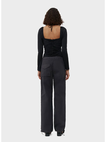 BLUSA SHINY CREPE, 099 BLACK, small