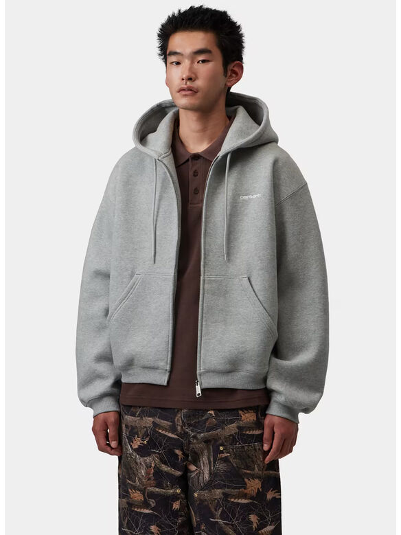 FELPA HOODED EBBERT, 00DXX Grey Heather / White, medium
