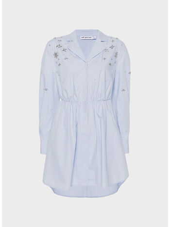 ABITO A CAMICIA CORTO CON CRISTALLI, , small