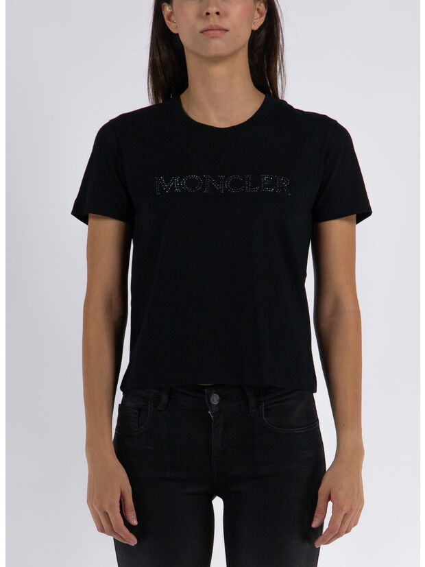 T-SHIRT LOGO EMBROIDERY W STRASS, , large