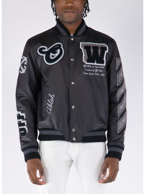 GIACCA VARSITY MOON LEA, 1010 BLACK BLACK, medium