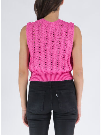 TOP KNIT CON LOGO, 534 BONBON, small