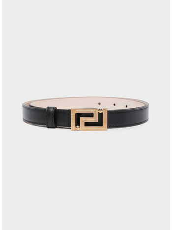 CINTURA BELT H.20 CALF LEATHER, 1B00V BLACK VERSACE GOLD, small