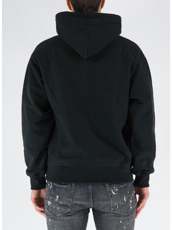 FELPA BASIC APPLIQUE HOOD, BLACK, small