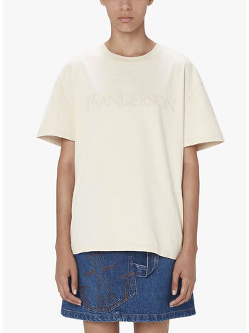 T-SHIRT LOGO EMBROIDERY, 132 BEIGE, small