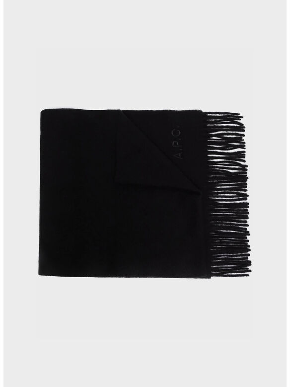 SCIARPA ECHARPE AMBROISE BRODEE, LZZ  BLACK, medium