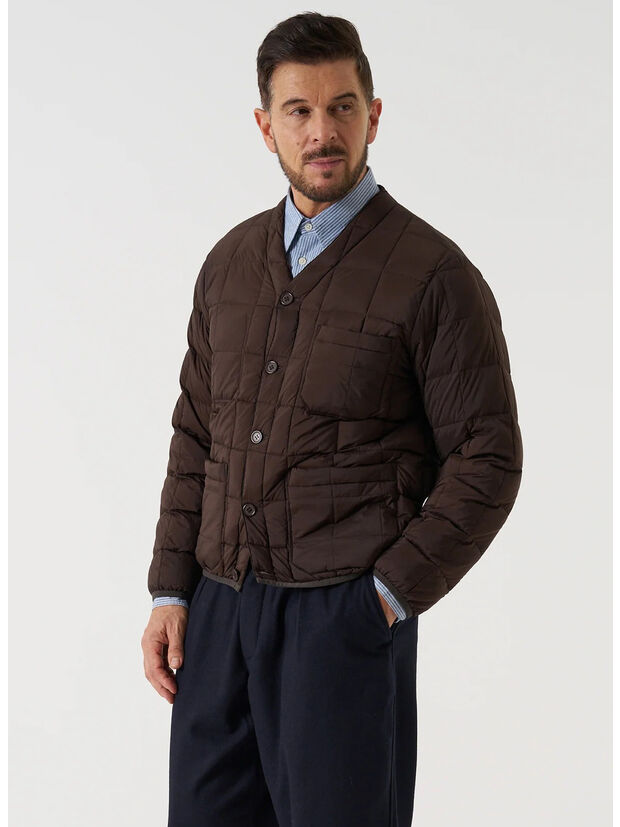 CARDIGAN DOWN, BROWN, large