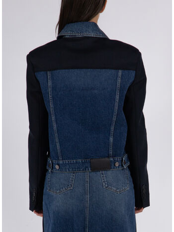 GIACCA IN DENIM CON SPALLINE, 4071 BLUE VINTAGE DENIM, small