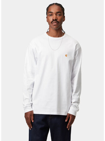 T-SHIRT L S CHASE, 00RXX White / Gold, small