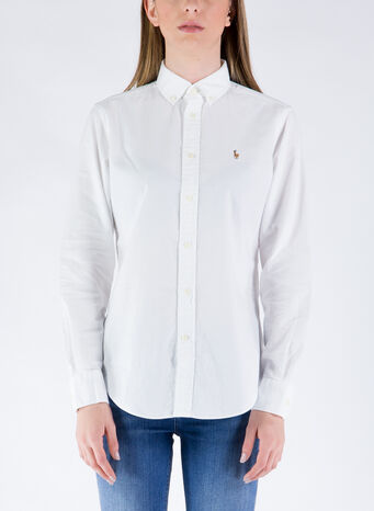 CAMICIA OXFORD, 003BSRWHITE, small