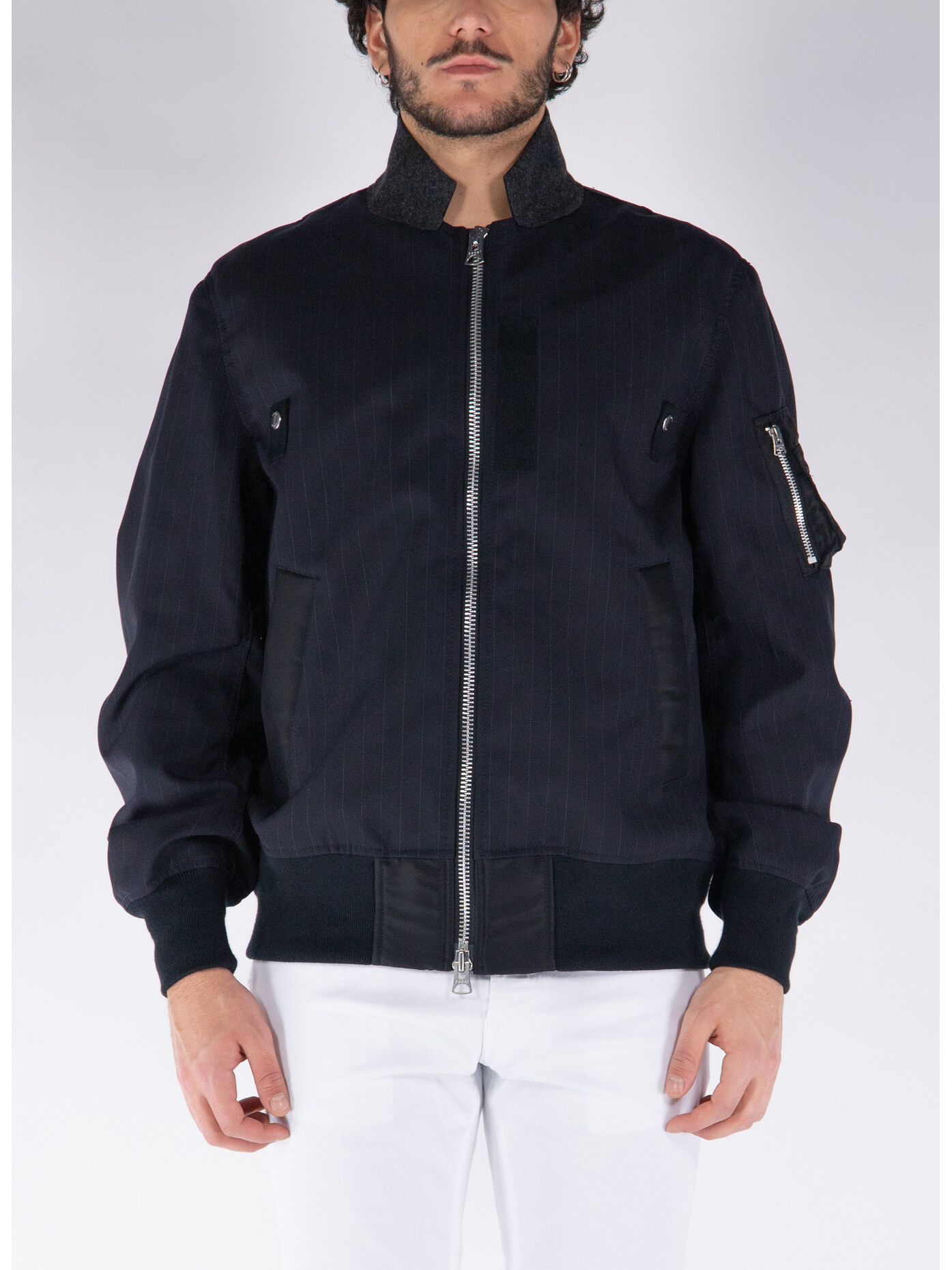 ジャケット・アウター sacai 23ss chalk stripe jacket 中古・古着通販】sacai (サカイ) Chalk Stripe Bonding Jacket