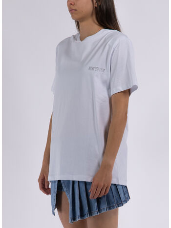 T-SHIRT STRAIGHT LOGO, 11-0601 BRIGHT WHITE, small