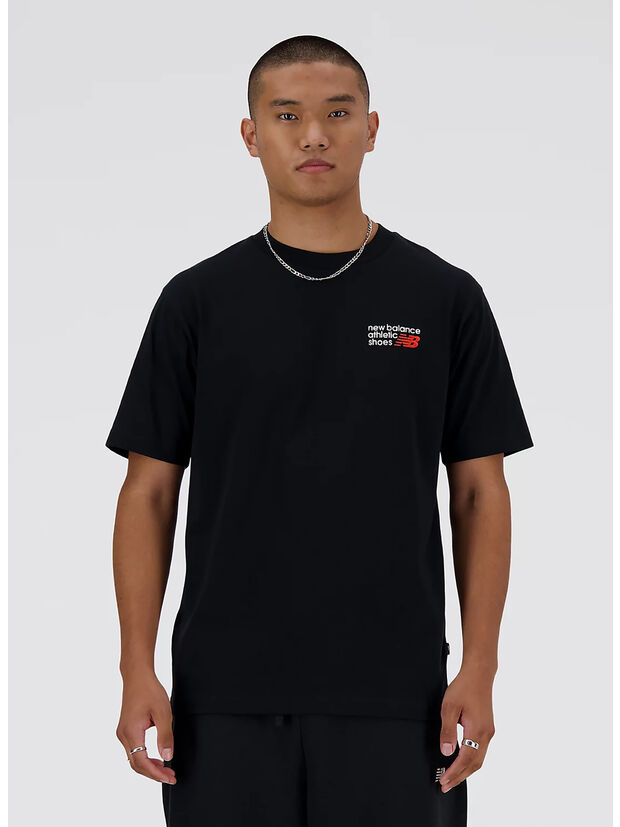 T-SHIRT ATHLETICS, BLACK, large