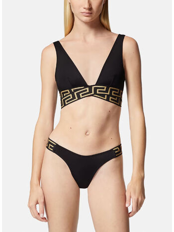 TOP BIKINI A TRIANGOLO CON BORDO GRECA, 1B000 NERO, small