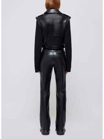 GIACCA BELENE COMBO MOTO JACKET STYLE, BLACK, small