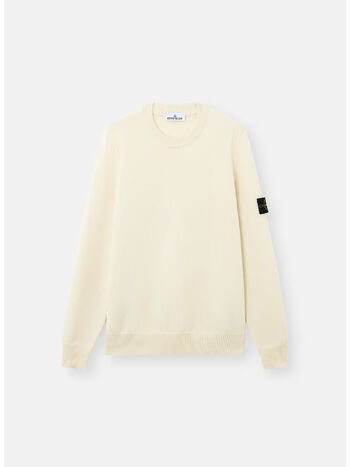 MAGLIONE GIROCOLLO LAMBSWOOL, V0093 IVORY, small