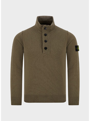 MAGLIONE LAMBSWOOL, V005G MILITARY GREEN, small