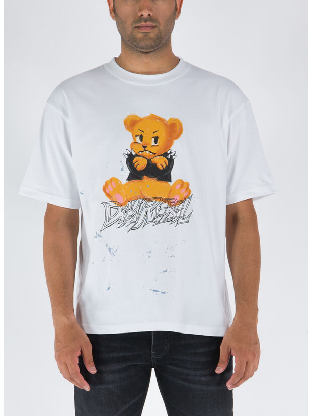 T-SHIRT MOODY, WHITE, large