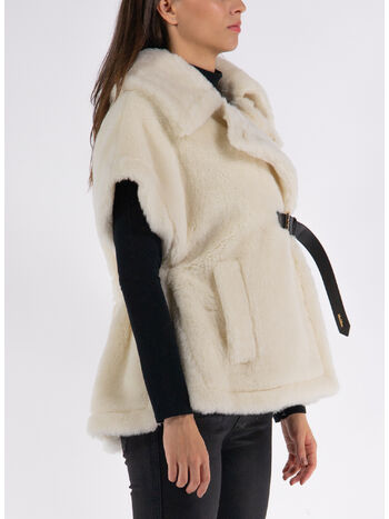 GILET IN TESSUTO TEDDY, 001, small