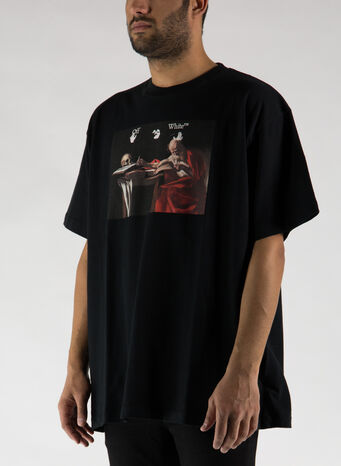 T-SHIRT CARAVAGGIO OVER TEE, 1025BLACKRED, small