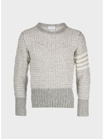 MAGLIONE TUCK STITCH CLASSIC CREW NECK, 055 LT GREY, small