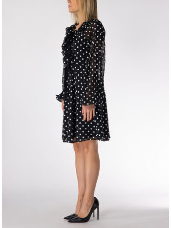 ABITO CORTO CON RUCHES, 1000 BLACK, small