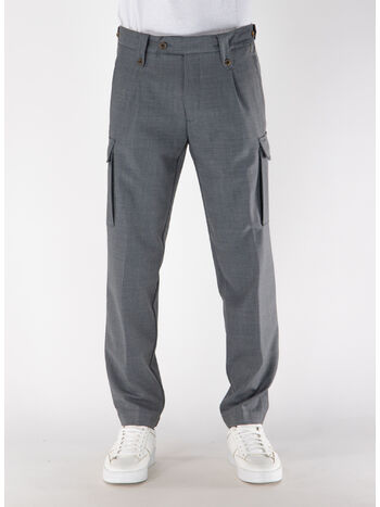PANTALONE CHINO LUNGO CON TASCHE LATERALI, 34, small