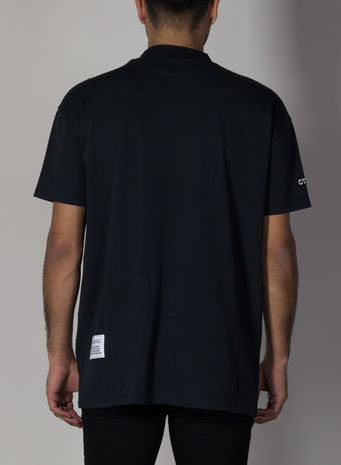 T-SHIRT TURTLENECK SS CTNMB, BLACK/WHITE, small