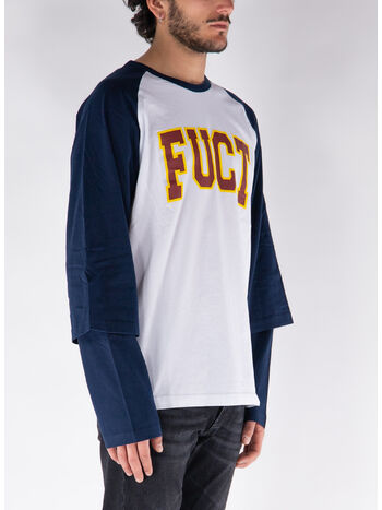 T-SHIRT BASEBALL DOUBLE SLEEVE, BLUE0024 PATRIOT BLUE/OPTICAL WHITE, small