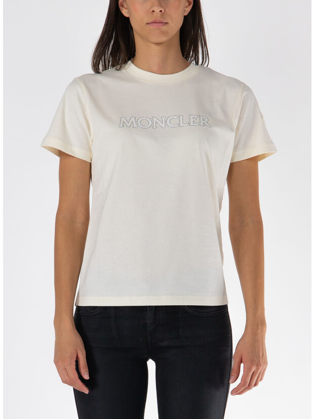 T-SHIRT CLASSIC LOGO CON STRASS, 034, large