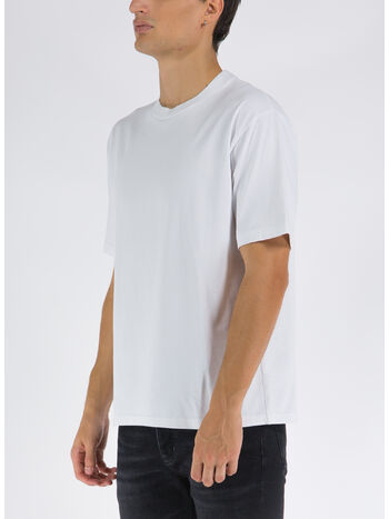 T-SHIRT GIROCOLLO, 01 BIANCO, small