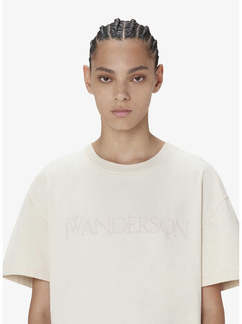 T-SHIRT LOGO EMBROIDERY, 132 BEIGE, small