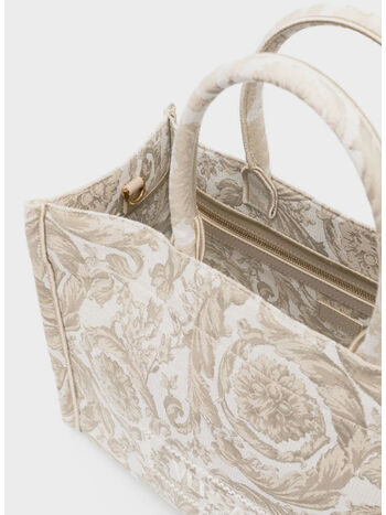 BORSA TOTE EMBROIDERY JACQUARD BAROCCO, 2KF4V BEIGE, small