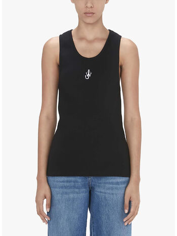 CANOTTA ANCHOR EMBROIDERY, 999 BLACK, small