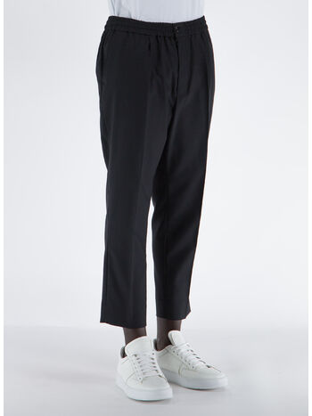 PANTALONE ELASTICATED, 001 BLACK, small